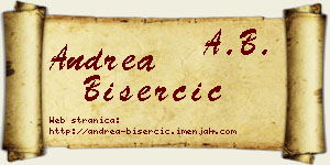 Andrea Biserčić vizit kartica